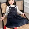Elbise İlkbahar Yaz Denim Çocuk Giyim Kız Çocuk Askı Giyim 210528 Için