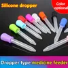 Labbenodigdheden 6pcs 5 ml plastic pipet voor creativiteit Siliconen dropper Baby Feeding Liquid School Experiment