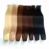 Mänskliga hårbuntar Brasilianska Virgin Cuticle Airsted Perruques de Cheveux Funains Natural Svart Ljusbrun Blek Blondin 20 Färger Tillgänglig 100g / Bundle 12-26INCH