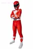 Red Ranger Kids 3D Imprimé Combinaison Casque Enfants Halloween Super-héros Prince Geki Cosplay Costume Garçons Zentai Jason Costume Q0910