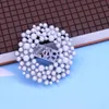 Pins, Brooches Double Nose Customize Design Metal Inlay Crystal Pearl ZETA PHI BETA Brooch Sorority ZOB Club Life Women Jewelry