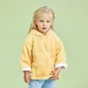 Winter Toddler Glamorous irl Solid Fluff Rabbit Ear Hooded Coat for Kids Girl Clothes 210528