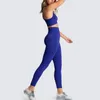 Women Workout Set Bekväma Sport Bra Gym Brassiere Fitness Tank Top Vest + Andningsbara Leggings Kvinnor Butt Lyft Yoga Pants 210514