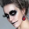 Nieuwe Joker Print Lederen Oorbellen All Saints 'Day Avond Motif Movie Character Lichtgewicht Drop Dangle Halloween oor voor vrouwen