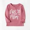 Mosaic Letter Print Long-sleeve Tops for Mommy and Me 210528