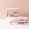 Storage Bags 3 Sizes Ladies Large Capacity Pu Frosted Waterproof Cosmetic Bag Convenient Travel Makeup Female Wash SN-193