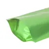 Matte Green Aluminum Foil Stand Up Bag Grip Seal Tear Notch Doypack Food Snack Coffee Bean Storage Pack Pouches LX4225