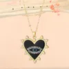 S2290 Fashion Jewelry Heart Evil Eye Pendant Necklace Blue Eyes Choker Necklaces
