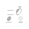 JewelryRypalace 3 Stone CZ Engagement Ring 925女性用スターリングシルバーリング