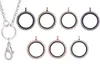 10 шт. / Лот 30 мм круглые плавучие подвески сверкающий медальон кулон ожерелье кристалл стекло живущая память плавающих медальон свободных цепей X0707