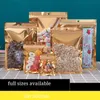 Clear+Glossy Gold Snacks Flat Bottom Food Grade Packing Bags Various Sizes Aluminum Foil Mylar Zip Lock Packaging Candy and Chocolate Bag