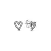 2019 100% 925 Sterling Silver Heart-Shaped Sparkling Angel Wing Stud Örhängen Passande DIY Kvinnor Original Mode Smycken Gift