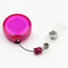 15 Colors ID holder card Key Badge cellphone straps Reels Round Solid Plastic Clip-On Retractable Pull Reel