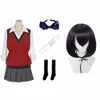 Anime KikaGurui Yumeko Jabami Twin Uniform Cosplay Kostiumy Halloween Dziewczyny Ubrania Kobiety Garnitury Y0913