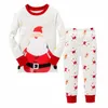 Set pigiama natalizio per ragazzi Conjuntos De Menino Pijama Infantil Santa Pjs Gecelik Koszula Nocna Pigiama Set pigiama per bambini 211018