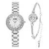 Relojes de pulsera Relojes de pulsera para mujeres Juego de regalos de regalo de muñeca de acero inoxidable de lujo Relogio Feminino Zegarek Damski