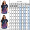 6XL Plus Size Pritn T-shirt Summer Short Sleeve Tee Shirt Female Casual Loose Tshirt Button Ladies Tops 210623