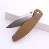 Fast Shipping Smke Knives TRM Atom Pocket Folding Knife Satin 14C28N Blade Micarta Handle Tactical Survival Knife Outdoor Camping Tools
