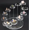 Krokar skenor multi-layer akryl ring display stativ örhänge smycken hållare rack ädelsten visar mini anime action figur lagringshylla