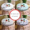 Exquisite Round Pvc Tablecloth Waterproof, Oil-proof And Scald-proof Disposable Plaid Plastic Table Cloth Tapete 210626