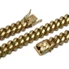 22mm överdrivna superbredare män kubansk länkkedja juvelery set hip hop rostfritt stål choker halsband armband 18k guld pläterad 16q1273749