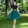 5 camadas 60cm Midi Tulle Saia Princesa Mulher Adulto Tutu Roupas Faldas Faldas Saia Femininas Jupe Verão Estilo 210629