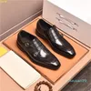 Top luxe brits stijl mannen zaken jurk schoenen pu lederen zwarte puntige formele bruiloft zapatos de hombre loafers voor mannelijke 2021