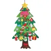 クリスマスの装飾DIYフェルトツリーの陽気なホームクリスマスの飾りギフトサンタクロース年木