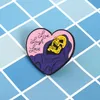 Live Laugh Love enamel pin Heart shape Skeleton Badge Brooch Lapel pin for Denim Jeans shirt bag Gothic Jewelry Gift for friend5795503