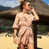 Femmes Sexy robe florale été fendu Maxi plage robe d'été hors robe dos nu Boho longues robes Vestidos Femme