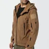 Designer hommes hiver épais chaud manteau fourrure coupe-vent veste automne hiver chaud hommes thermique polaire poche veste fermeture éclair à manches longues