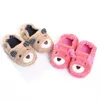 Children Winter Slippers Cute Cartoon Ears Warm Flat Slipper Kids Boys Girls Home Non-Slip Shoes Soft Sole Indoor Slippers 2021 Y0804