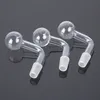 Clear Pyrex Glass Oil Burner Pipes 10mm 14mm 18mm Male Female Adapter Banger Nail For Oil Rigs Smoking Accessories