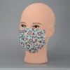 不織布使い捨て成人プリントマスク3層の厚いメルトブローン生地男性と女性の性格クリスマスパターンPM2.5
