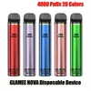 Original GlamaNee Nova Wegwerfgerät Kit 2200mAh Batterie Vorgefüllt 16ml Pod 4000 Puff Vape Pen Authentic vs bar plusa05