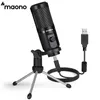 Maono USB ROPHONE med vinst, 192kHz / 24bit podcast PC-datorkondensor Mic Recording Gaming Streaming YouTube PM461TR