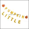 Decorative Festive Supplies Home Gardendecorative Flowers & Wreaths 1 Set Thanksgiving Bunting Little Pumpkin Banner Autumn Party Decoration