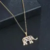 Anhänger Halsketten Charme und schöne Elefant Halskette Zirkon drei Farben Damen Mode einfachen Schmuck Festival Geschenk