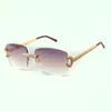 Micro-paved diamond claw sunglasses 3524025 with classic lenses size 58-18-140mm186B