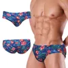 Men039s costumi da bagno 2021 costume da bagno slip mutande spiaggia slip da bagno per il mare fiori blu pantaloncini costume da bagno uomo abbigliamento2455382