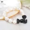 Brins de perles JK naturel blanc baroque perle Bracelet zircon cubique Micro pavé fermoir fait à la main pour les femmes Inte22