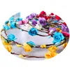 Cordes clignotantes lueur fleur couronne bandeaux lumière fête rave floral cheveux guirlande couronne lumineuse mariage fille enfants