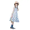 Yourseason meisjes tiener zomer katoenen jurk 2021 nieuwe kinderen baby sundress kinderen mama en dochter causale jurken Q0716