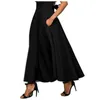 Noir coton vintage taille haute grande taille été saias décontracté ample maxi longue jupe femmes jupes femme streetwear vêtements 210621