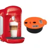 Återanvändbar kaffekapsel kopp för Bosch-S TASSIMOO PRAKTISK REFILLABLE FILTER Korgar POD SPOON BRUSH CAFE KÖK TOOL 210712