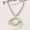 Collana a catena lunga Donna Pendenti rotondi Collane Dichiarazione Collana Gioielli Regali Collier Femme Bijoux Arets Mujer G1206