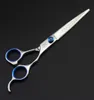 Wholesale-7.0 inch Professional Pet Scissors Set Dog Grooming Shears Straight Thinning Curved Scissors JP440C Pet Hair Cutting 4pcs Kits