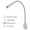 Pièces 2 pièces RV lampe de lecture Dimmable mur LED lampe intérieur de bateau avec Port de charge USB et interrupteur de commande de presse