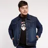 Simple Casual Men's Jacket Loose Denim Coat Large Asian Size M-8XL For 150kg Fat Guy Vêtements De Grande Taille Pour Hommes