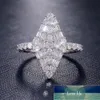 Huitan Gorgeous Rhombus Shape Women Ring Dazzling Cubic Zirconia Wedding Party Anniversary Female Ring  Noble Jewelry Size 6-10